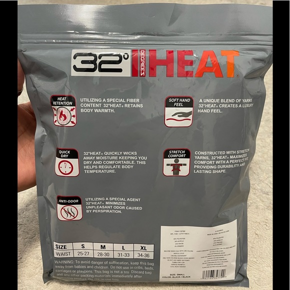 Brand New 2-Pack 32 Degrees HEAT Base Layer Legging Pants In Black - Picture 5 of 11